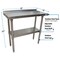 Bk Resources Work Table Stainless Steel Undershelf, Plastic feet 1.5" Riser 48"x18" SVTR-1848 - alternate 2